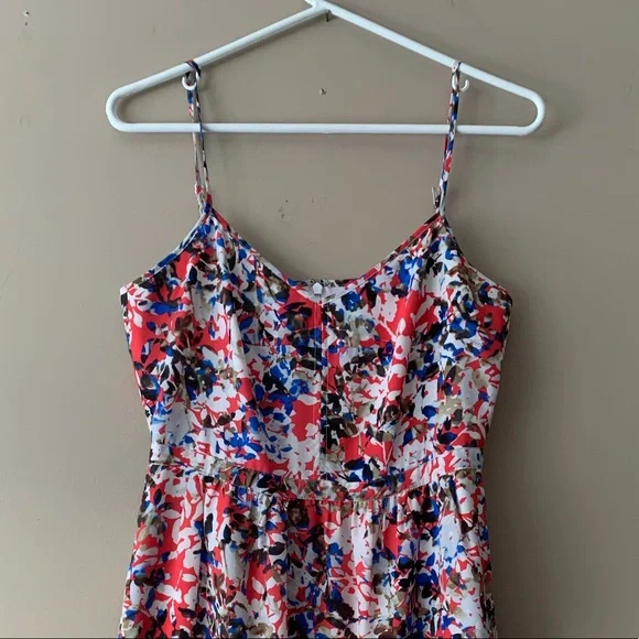 J. Crew Bright Floral Mini dress - 6 (Orange, Blue, Black, White) - Picture 7 of 8